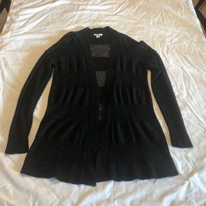 Caslon Cardigan Light Black Sweater Size Small